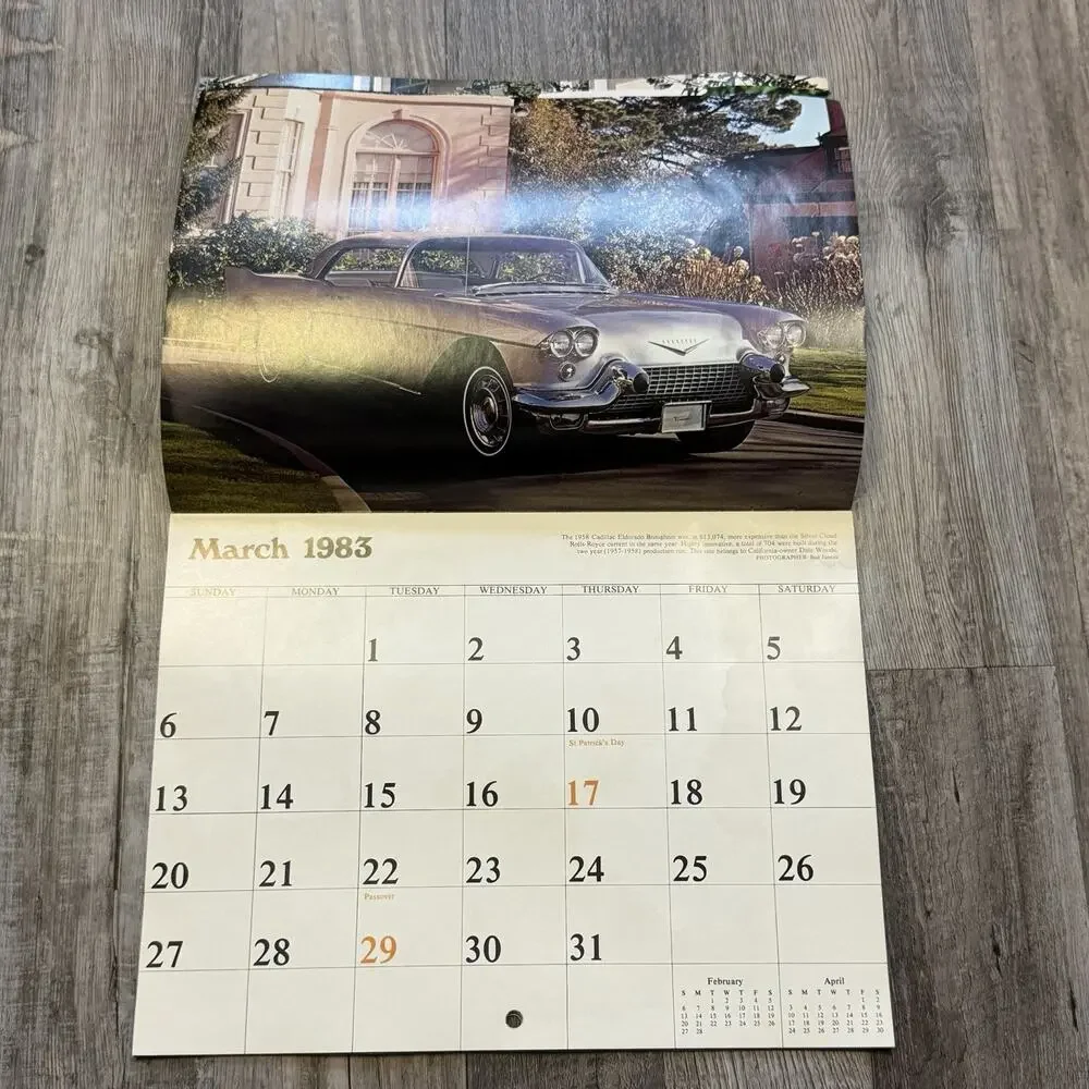 1983 Calendar Edition Car Collector and Car Classics Magazine Vintage - Unused